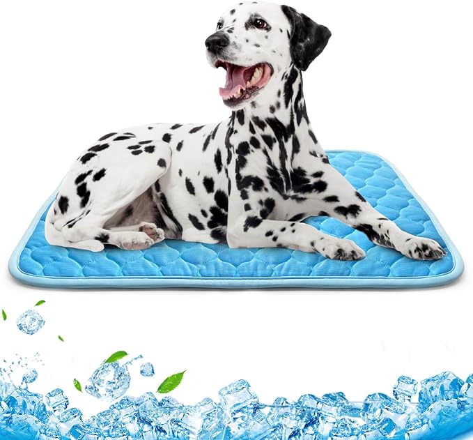 Dog Cooling Mat Non-Toxic Self Cooling Pad for Dogs Cats in Hot Summer Cool Pad Washable & Easy Clean