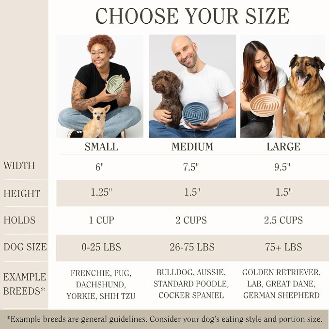 Should We Go? Slow Feeder Dog Bowls - Medium Size Silicone Slow Eating Dog Bowl for Puppies & Dogs with Suction Cup -Dishwasher-Safe, Lick Mat Design, Reduces Gulping,for All Breeds,7.5”x1.5”- Cherry
