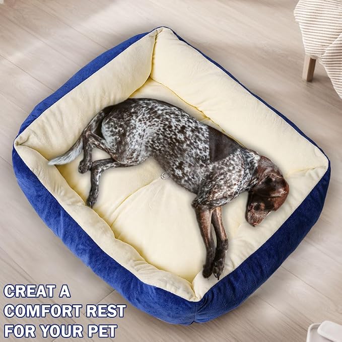 vivicreate Dog Bed 31.5x24 Inch Size, Bolstered Sides for Support, Slip-Resistant Bottom, Dog Bed Medium Size Dog Comfortable Lounger, Orthopedic Dog Bed for Window Sill, Desk, Sofa