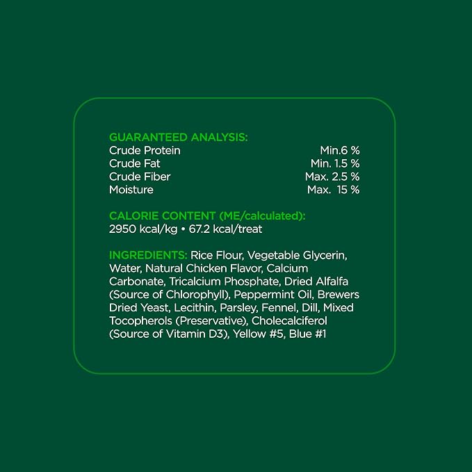 Minties Dental Chews for Dogs, 60 Count, Vet-Recommended Mint-Flavored Dental Dog Treats for Medium Dogs, Bones Clean Teeth, Fight Bad Breath, and Removes Plaque and Tartar