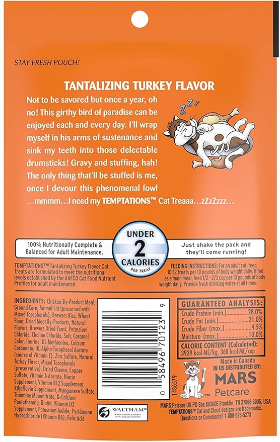 Temptations Cat Treats Temptations Huge Variety Pack, All 9 Flavors: Chicken, Medley, Turkey, Tuna, Catnip Fever, Beef, Surfer, Cookout 1 Pet Paws Notepad (9 Bags Total, 3 Ounces Each), 10 Piece Set