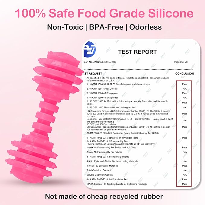 Puppy Toys, 6 Pack Dog Chew Toys for Puppy, Cute Pink Small Dog Toys, Puppy Teething Toys for Puppies, 2026 Upgraded Soft Durable Interactive Chew Toy for Small Dogs