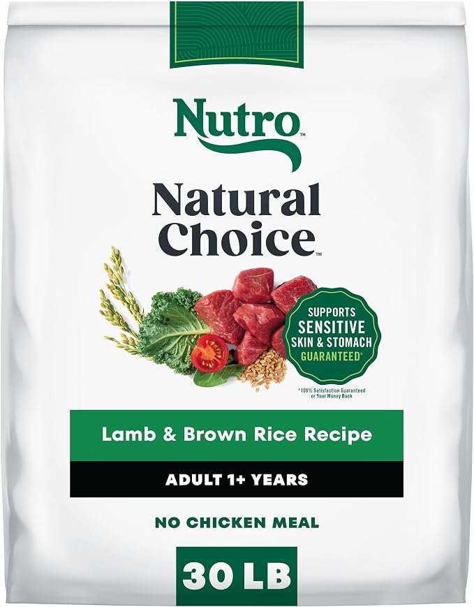 Nutro Natural Choice Dry Dog Food, Adult Dog Food Dry Lamb and Brown Rice Recipe, 30 lbs.
