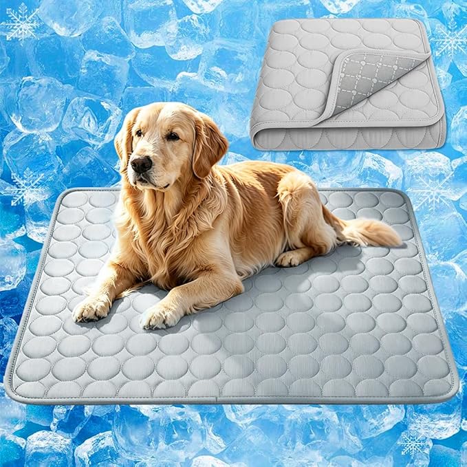 Dog Cooling Mat 2026 Upgraded Arc-Chill Cooling Dog Bed Mat, Washable Pet Cooling Pad (Q-Max>0.4) Cooling Mat for Dogs & Cats Indoor & Outdoor Car Seats (Grey, 40x28 in)