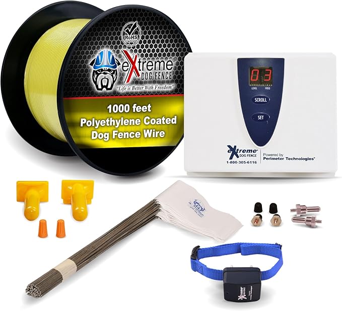 Stubborn Dog - Yellow Standard Underground Electric Dog Fence - 1000 Feet of Yellow Wire for Easy Setup, Superior Longevity, and Reliable Pet Safety