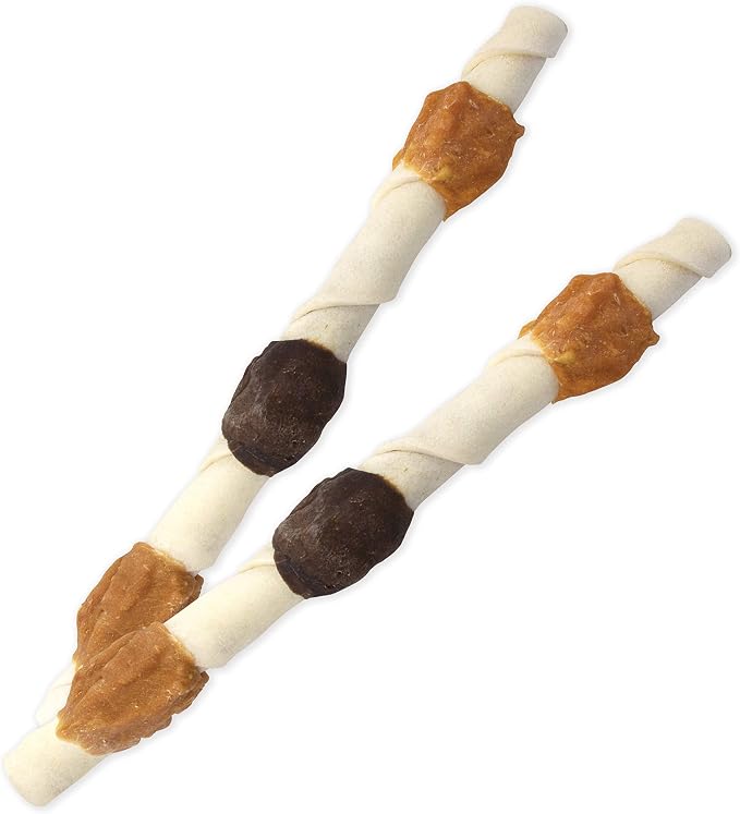 Cadet Gourmet Shish Kabob Dog Treats for Large Dogs, Healthy & Natural Chicken & Sweet Potato Chew Sticks, Beef Hide, Extra Large 10 Inch, 4 Count (Pack of 1)