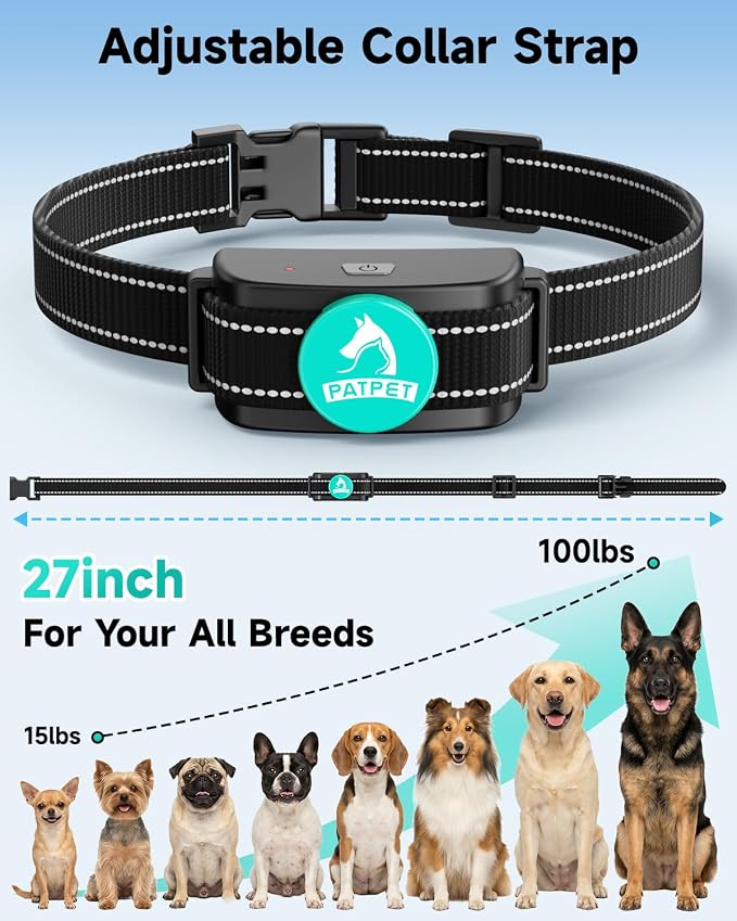 PATPET Dog Shock Collar with Remote Control - 3 Training Modes(Beep,Vibration,Shock) Shock Collar for Dogs, 1000Ft IP67 Waterproof Adjustable Dog Training Collar for Small Medium Large Dogs(Teal)