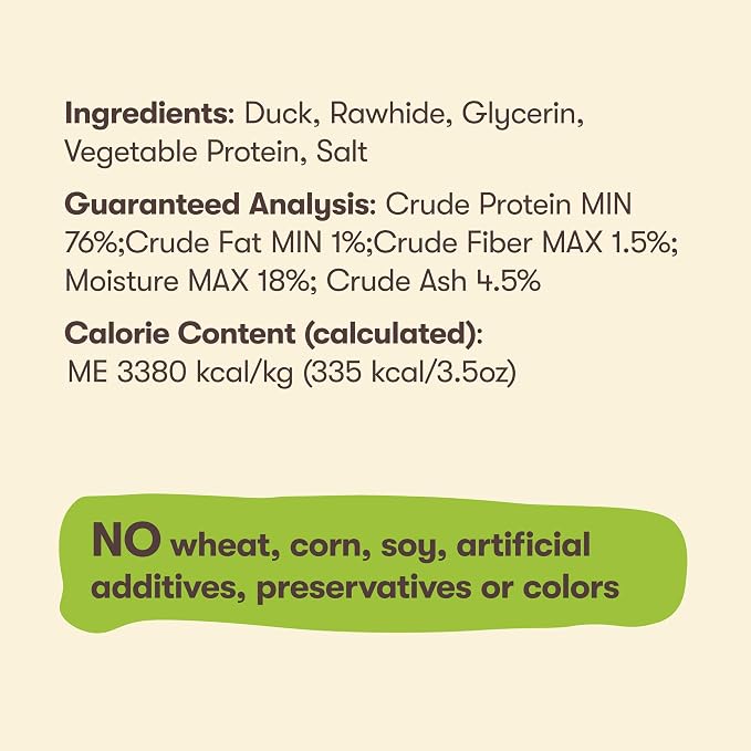 Pet 'n Shape Duck 'n Hide Twist - Duck Wrapped Rawhide Natural Dog Treats, Large, 6 Count (Pack of 4)