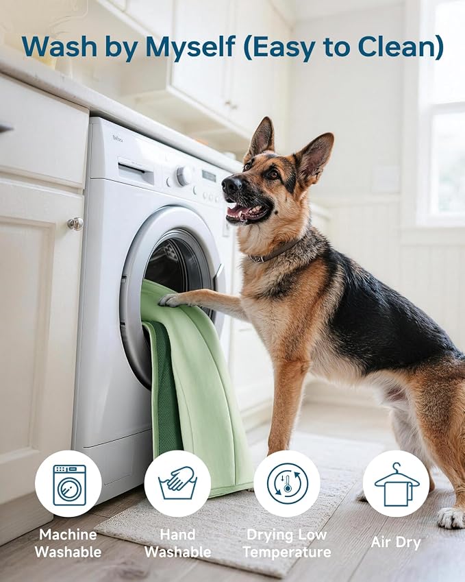Cooling Mat for Dogs, 59" x 40" Self-Cooling Dog Bed with Arc-Chill Technology 3.0(QMAX>0.5), Non-Slip Washable Pet Cooling Pad for X-Large Dogs, Indoor Outdoor Floor Mat - Green