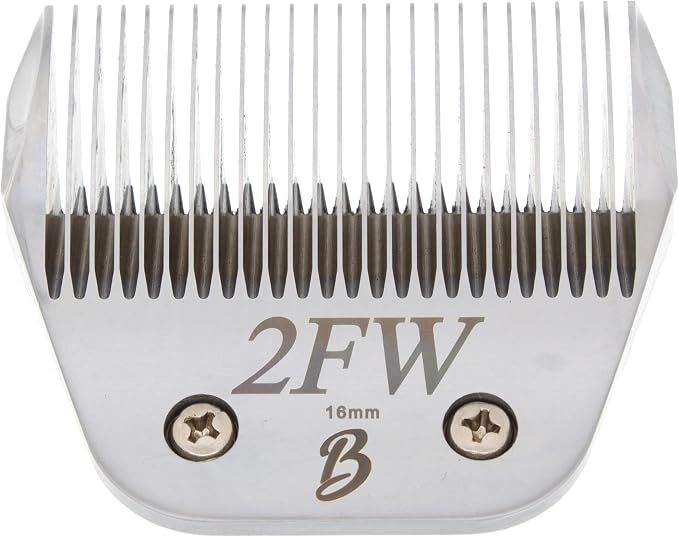Detachable A Series 2 Wide Blade Dog Grooming 5/8" or 16mm Cut Length Japanese Carbonized Steel Dog Grooming Blades (Compatible A5 Series Clippers for Dogs Horses(B2FW)