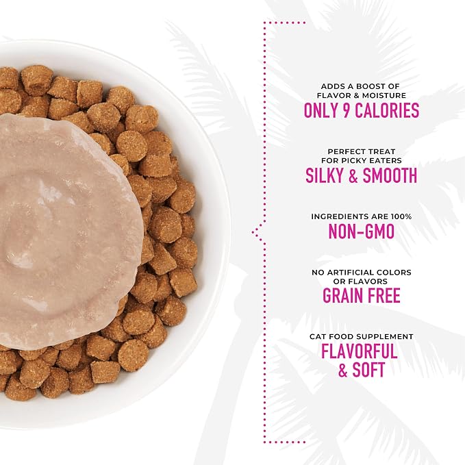 Tiki Cat Stix Mousse Treats, Single Serve Indulgent Lickable Treat or Dry Food Topper, with Chicken in Creamy Gravy, 0.5 oz. Servings (Pack of 40)