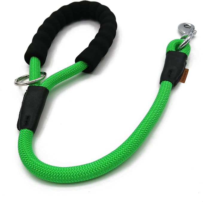 Dog Leash, Braided Rope Traction – Walking Training Lead for Medium/Large Dogs ((1/2") x 2FT, Light Green)