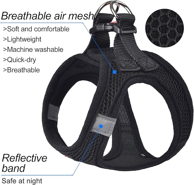 Dog Harness Step-in Breathable Puppy Cat Dog Vest Harnesses for Small Medium Dogs