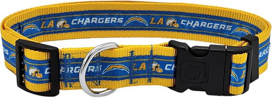 Pets First NFL Los Angeles Chargers Licensed PET COLLAR, Small - Heavy-Duty, Strong, and Durable Dog Collar. Available in 31 Football Teams and 4 Sizes