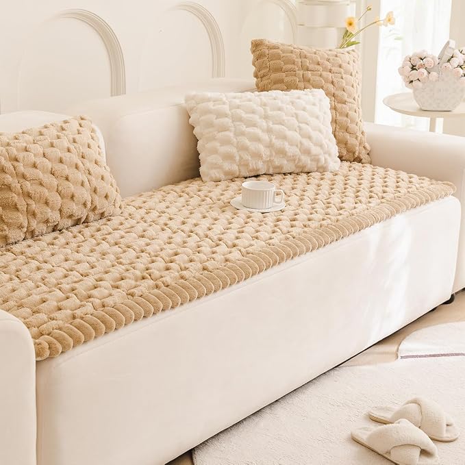 Gumfolk Plush Pet Sofa Covers for Dogs Washable Couch Protector for Cushion, Dog Friendly Furniture Covers Protector