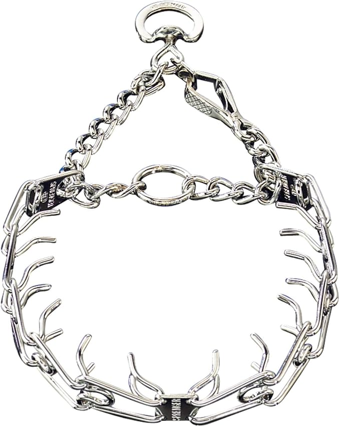 Herm Sprenger Chrome Plated Steel Training Prong Collar with Quick Release Snap for Dogs, Small, 2.25mm, 16-Inch (Neck Size up to 12-13 inches)