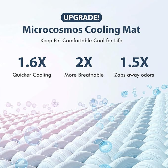MICROCOSMOS Summer Cooling Mat & Sleeping Pad- Water Absorption Top, Materials Safe, Easy Carry, EZ Clean. Keep Cooling for Pets, Kids and Adults.(Green, 40" x28")