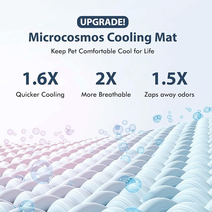 MICROCOSMOS Summer Cooling Mat & Sleeping Pad- Water Absorption Top, Materials Safe, Easy Carry, EZ Clean. Keep Cooling for Pets, Kids and Adults.(Green, 48" x24")