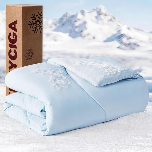EHEYCIGA Premium Cooling Blankets for Dogs - Q-MAX>0.53, Dog Cooling Blanket Summer, Soft Dog Cooling Mat for Hot Weather, Washable Cat Pet Cooling Blanket, Blue, 40x50