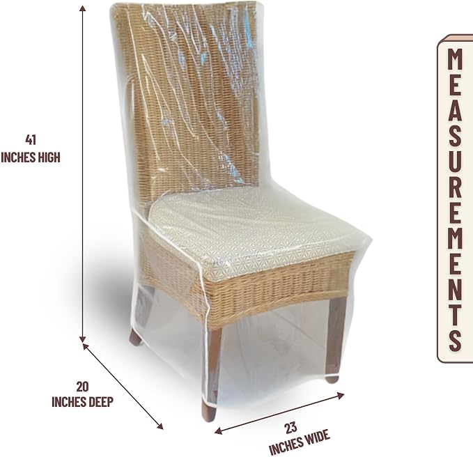 Evelots Dining Room/Kitchen Chair Cover/Protector-2 Pack- Heavy Duty Clear PVC Vinyl-No Dust/Spill/Pet Hair/Pet Claws, Easy Clean Slipcover