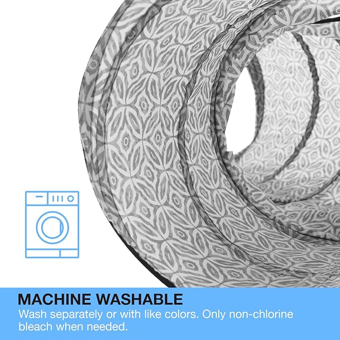 Tempcore Cat Tunnel for Indoor Cats, 3 Way Collapsible Pet Play Tunnel with Teaser Wand, Peek Holes & Hanging Ball, Interactive Tube for Kittens & Rabbits, Grey Coin