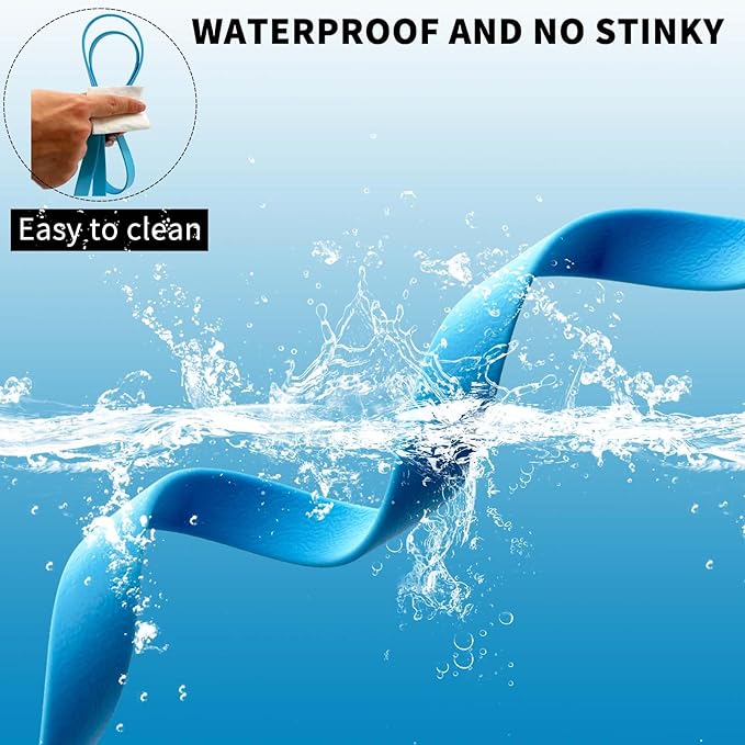 Waterproof Long Leash Durable Dog Recall Training Lead Great for Outdoor Hiking, Training, Yard, Beach and Swimming (Sky Blue, 15ft)