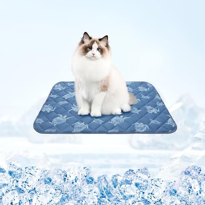 Homimp Dog Cooling Mat,15.5" x 19.5"Thicken Self-Cooling Mat for Dog&Cat,Internal Waterproof& Endothermic,Washable Pet Ice Cool Pad Blanket,Pet Sleeping Pad for Indoor Outdoor in Summer, Non-Toxic
