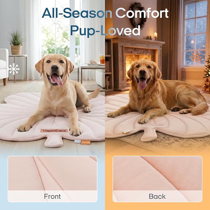Vagascape Dog Cooling Mat, Washable Pet Cooling Mat, 47" x 45" Thick & Durable Large Cooling Mat for Dogs, Portable Foldable Premium Cooling Pad for Indoor, Outdoor, Travel, Camping, Patio and Beach