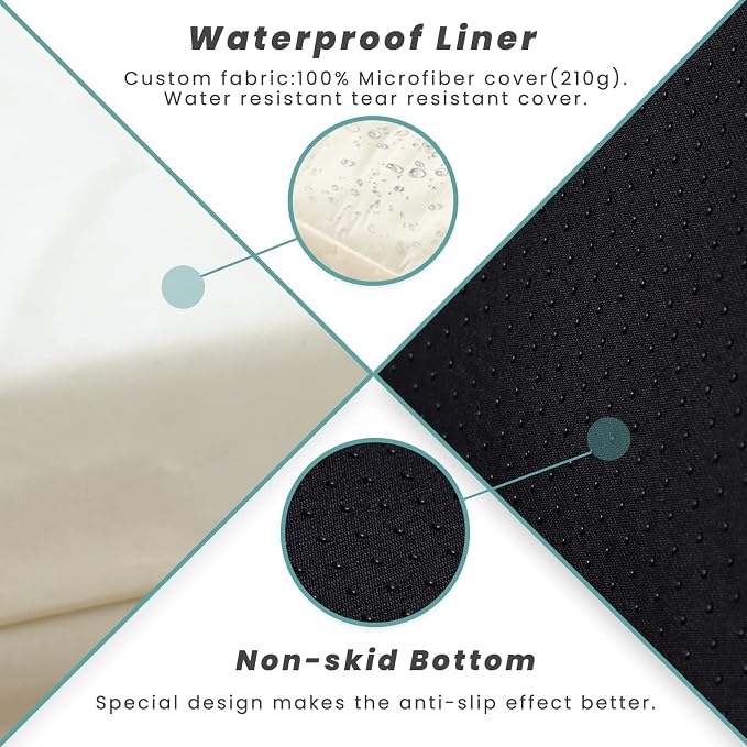 Laifug Orthopedic Dog Beds for Large Dogs,4.5" Memory Foam Dog Beds,Durable Water Proof Liner Removable and Washable, Nonskid Bottom, Dark Green 46"x28"x4.5"