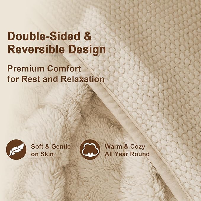 Waterproof Dog Blanket Reversible, Leakproof Pet Blanket for Large Dogs, Soft Furniture Sofa Couch Cover Protector Washable, Fleece Cat Throw Bed, Reversible Washable Soft Plush