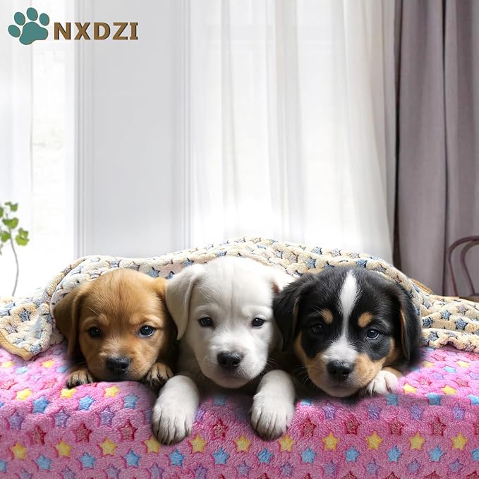 Dog Blankets for Small Medium Large Dogs, 3 Pack Dog Blanket Washable 23" x 16", Gifts Puppy Essentials, Fuzzy Soft Pet Mat Throw Cover for Kennel Crate Bed,Cat Blanket, Blankets for Dogs, Pet Blanket