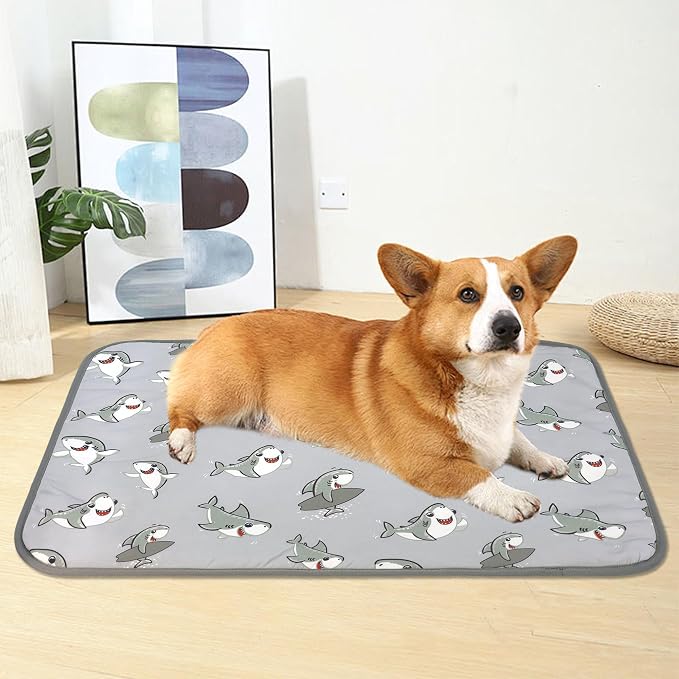 DELIFUR Cat Cooling Mat- Pet Cooling Mat Outdoor for Dogs Self Pad for Kitten Cat Puppy Machine Washable (Medium, Grey Shark)