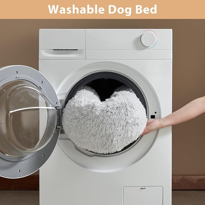WNPETHOME Donut Dog Beds Large Sized Dog,Anti-Anxiety Caming Large Pet Bed,Fluffy Faux Fur Plush Puppy Bed，Warming Cozy Soft Round Bed for Pet, Cat Cuddler Cushion