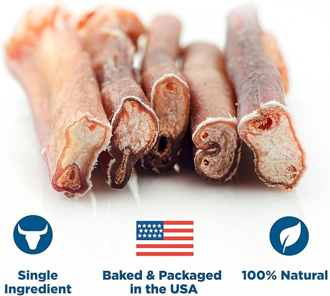 Best Bully Sticks Thick 6 Inch Bully Sticks for Dogs - 10 Count (Pack of 1) - Natural Grass-Fed Beef, Single Ingredient, Grain and Rawhide Free - Large Breeds