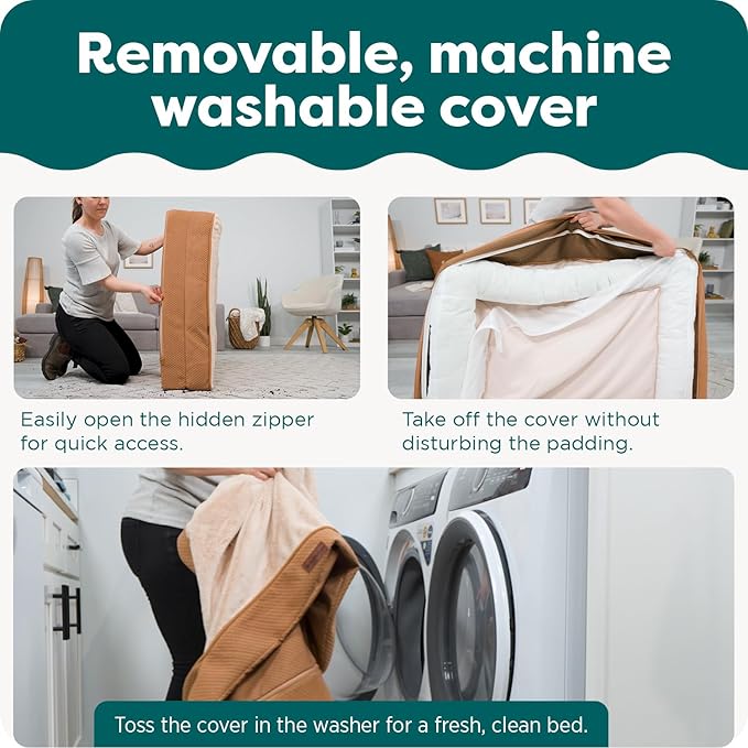 FurHaven 23" Calming Donut Dog Bed for Small Dogs & Cats, Round Plush Donut Design with Soft Filling for Snuggling Comfort, Removable Washable Cover, Small, Shaggy Faux Fur, Mist Gray