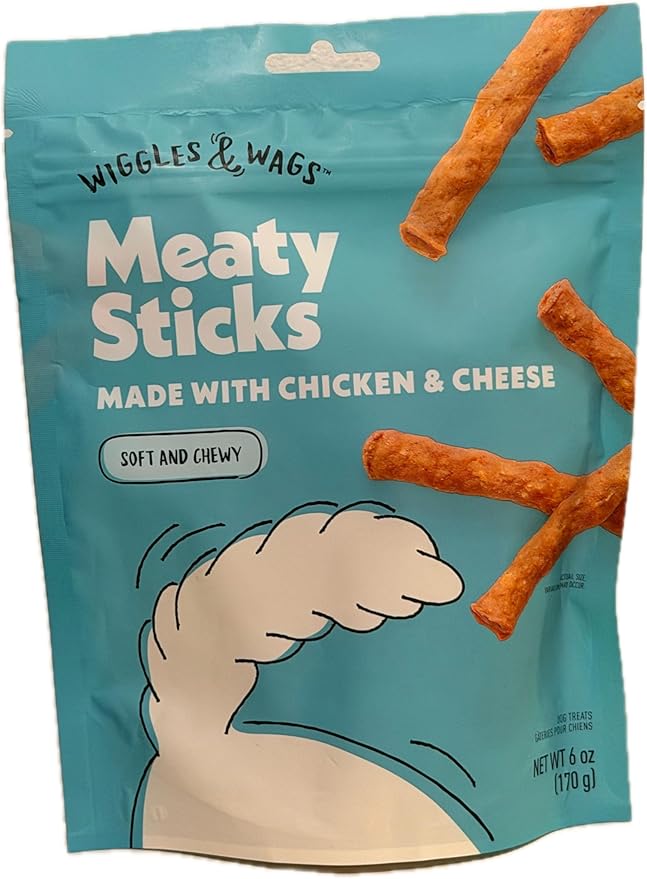 Wiggles and Wags Soft Chews Chicken & Cheese Sticks 1-Pack