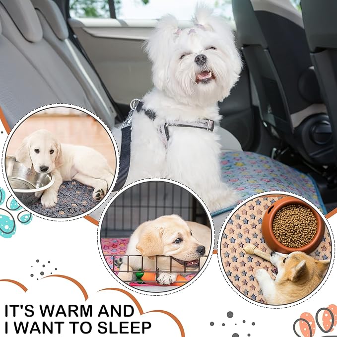 Reginary 4 Pcs Waterproof Guinea Pig Blankets Washable Small Animal Fleece Bedding Absorbent Guinea Pig Cage Liners Reusable Training Pee Pad Pet Sleep Mat for Hamster(Star Pattern,28 x 56 Inch)