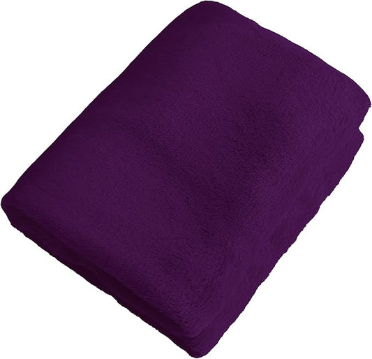 iMaylex Soft Puppy Flannel Fleece Blanket for Pet Dog Cat, Plush Microfiber, Cozy and Lightweight, Purple, Pet, 19 x 27 inch (50 x 70 cm)