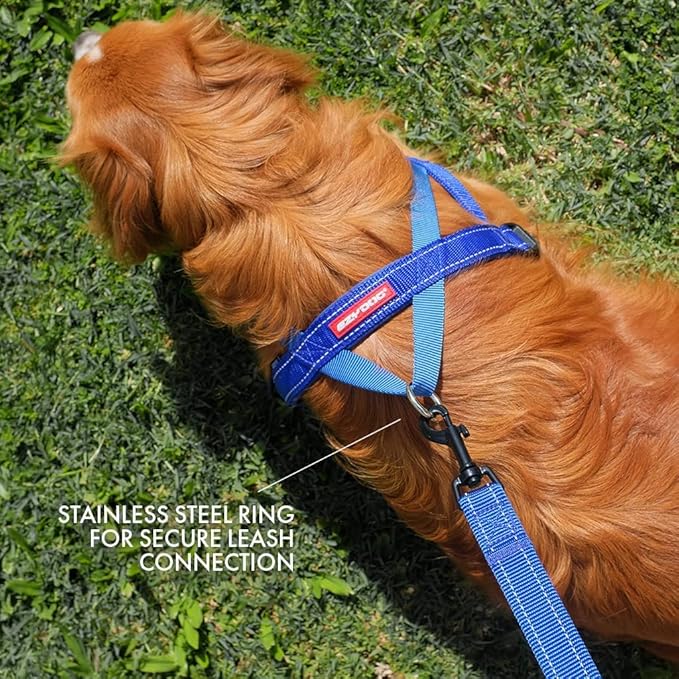 EzyDog Quick Fit Dog Harness – No Pull Harness for Training, Everyday Walking, and Easy Control - Adjustable Fit, Reflective, and Padded (Small, Gray)
