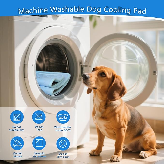 Cooling Mat for Dogs, Arc-Chill Dog Cooling Mat (Q-Max>0.45), Non-Slip Washable Pet Cooling Pad, Summer Self-Cooling Bed for Dogs Cats, Portable Crate Mat for Indoor & Outdoor Use,18"x29"