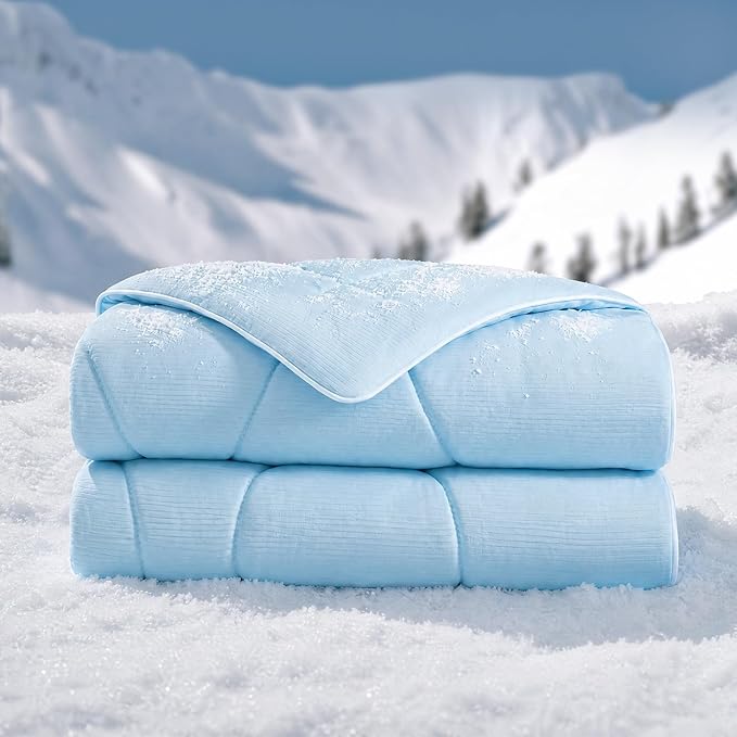 Luciphia Premium Cooling Dog Blanket Washable Q-MAX>0.5 Small Medium Large Pet Mat Puppy Cat Self-Cooling Soft Breathable Calming Throw for Sofa Crate Bed (Light Blue,60x80 inches)
