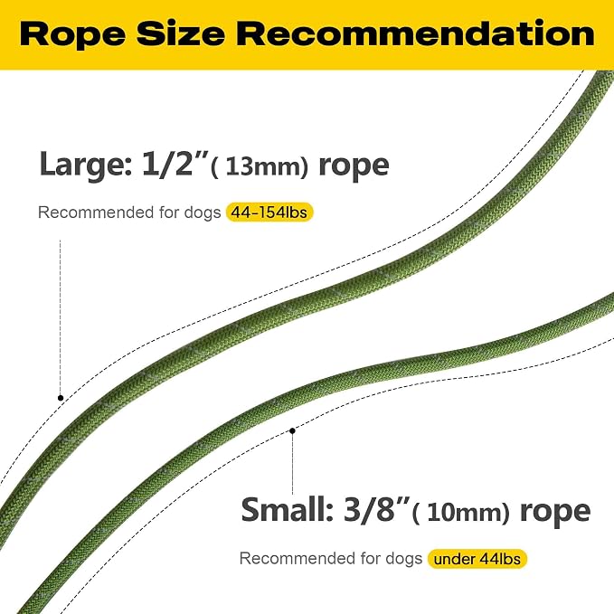Fida Slip Leads for Dogs, 4 FT x 1/2" Dog Leash Heavy Duty Comfortable Strong Rope Lead for Large, Medium Dogs, No Pull Pet Training Leash with Highly Reflective,Green