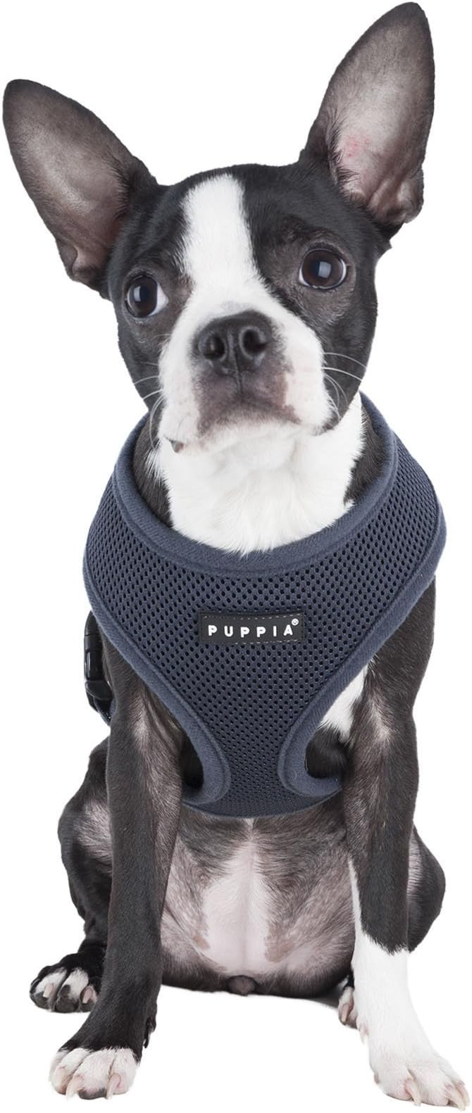 Authentic Puppia Soft Harness, Grey, X-Small