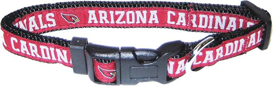 Pets First NFL Arizona Cardinals Licensed PET COLLAR, Medium - Heavy-Duty, Strong, and Durable Dog Collar. Available in 31 Football Teams and 4 Sizes
