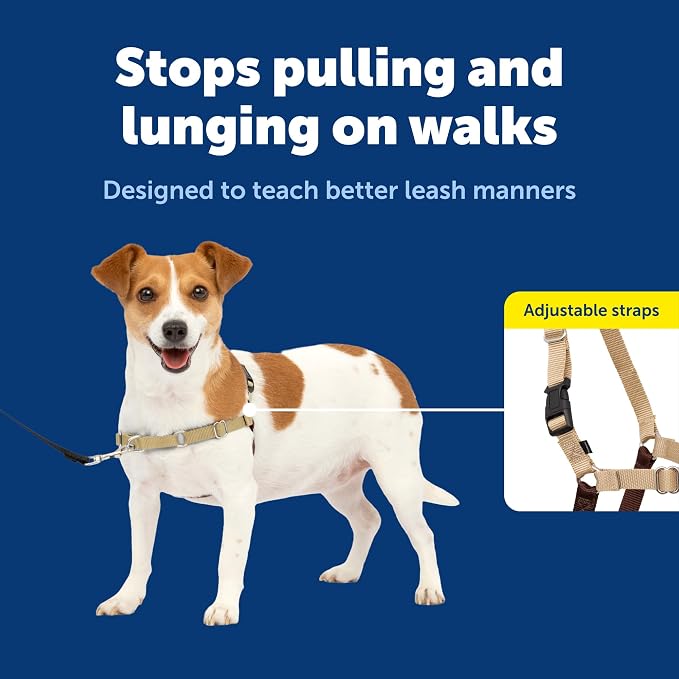 PetSafe Easy Walk No-Pull Dog Harness - Ultimate Harness to Help Stop Pulling - Pull-Free Walks - Take Control & Teach Better Leash Manners - Patented Martingale Loop Design - Fawn, Small