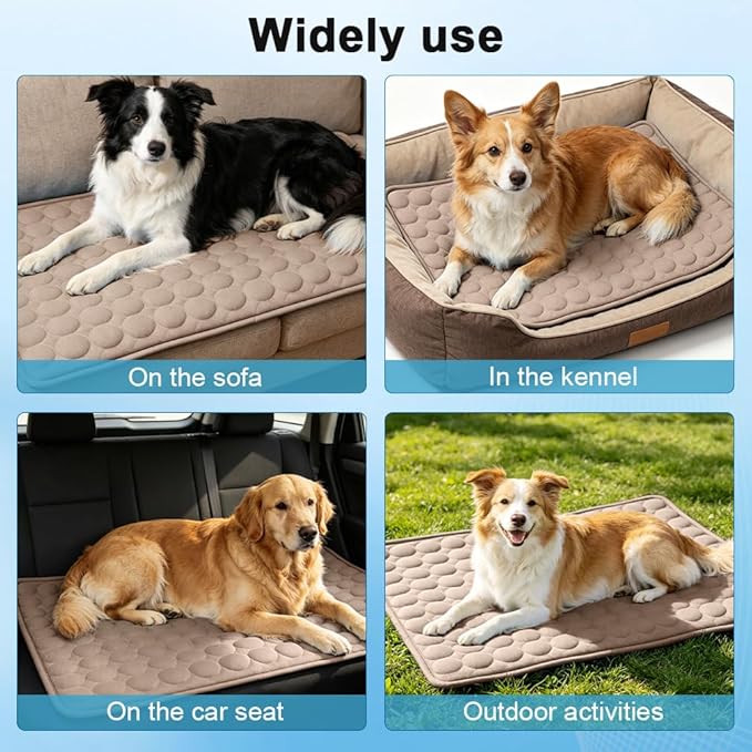 Dog Cooling Mat 2026 Upgraded Arc-Chill Cooling Dog Bed Mat, Washable Pet Cooling Pad (Q-Max>0.4) Cooling Mat for Dogs & Cats Indoor & Outdoor Car Seats (Coffee, 40x28 in)