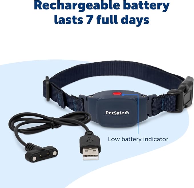 PetSafe NanoBark 2.0 Bark Collar for Small Dogs Lightweight, Adjustable 4-15" Neck Smart Bark Detection Auto-Adjusting Static Correction Waterproof & Rechargeable Up to 7 Days Battery