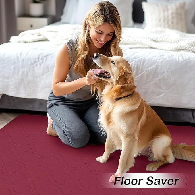 hyha Waterproof Dog Bed Blanket, Soft Pet Blankets, Waterproof Couch Cover for Dogs, Reversible Sofa Covers Washable for Furniture (30x70 Inch, Wine Red/Beige)