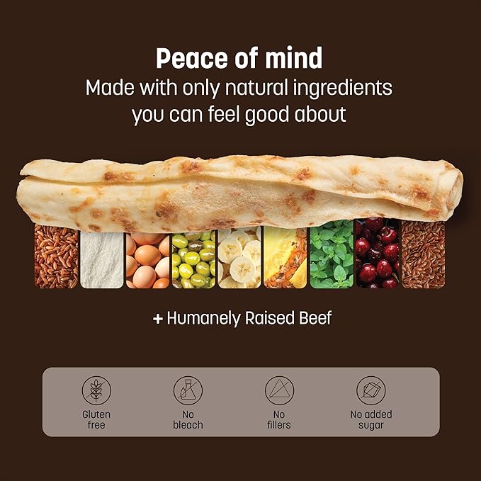 Earth Animal No Hide Stix - Long Lasting Rawhide Free Small Dog Chews Sticks, Beef - 80 Count Extra Value Pack