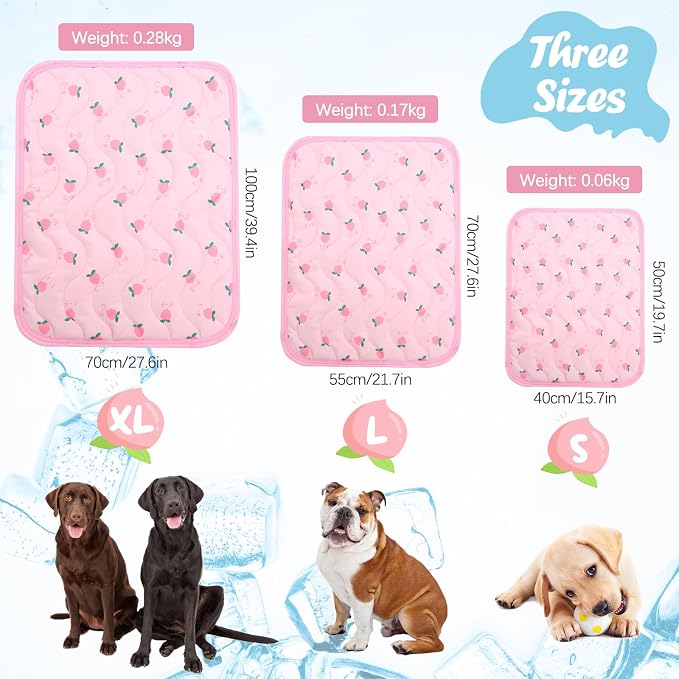 Dog Cooling Mat, Summer Cooling Mat for Dogs, Self Cooling Pad for Small Medium Large Dogs Cats, Non-Toxic Breathable Sleep Bed Summer Pet Bed Puppy Ice Blanket for Kennel Sofa Bed Floor